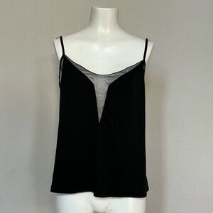Victoria's Secret Black Mesh-Inset Camisole